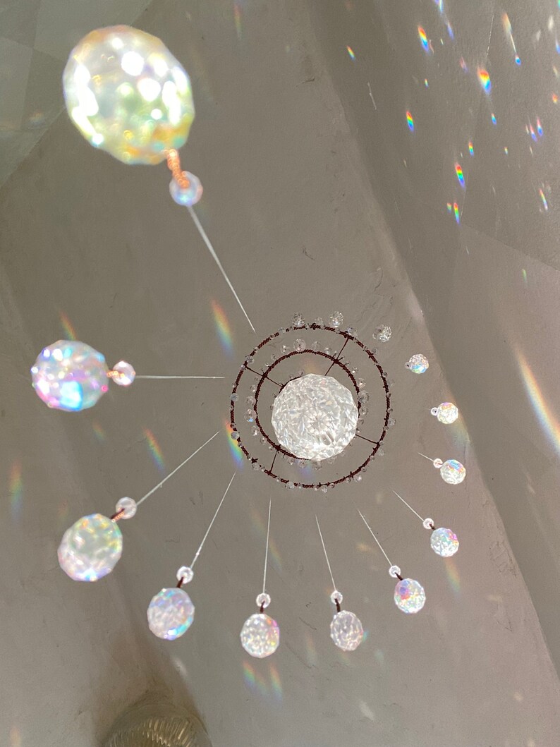 Brown Holographic Crystal Suncatcher Made From Glass a Etsy