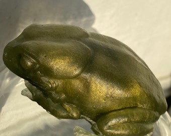 Metallic Glow in the Dark Frog Paperweight, Halloween Gift Idea Birthday Gift Idea, Any Metallic and Glow Color Combination Available!
