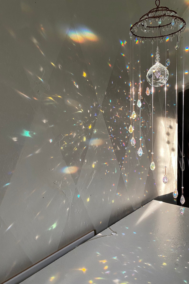 Brown Holographic Crystal Suncatcher Made From Glass a Etsy