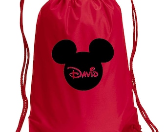 Mickey backpack Mickey sling bag Minnie Mouse drawstring bag Outline Mickey bag vacation bag,Cheer Bag,Disney Cheerleading Bag
