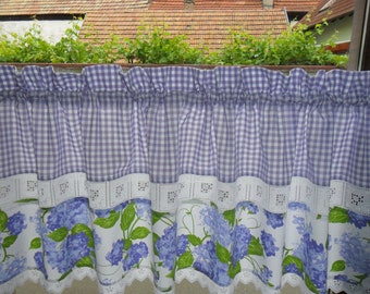 Country house curtain shabby HYDRANGEA Country house,vintage