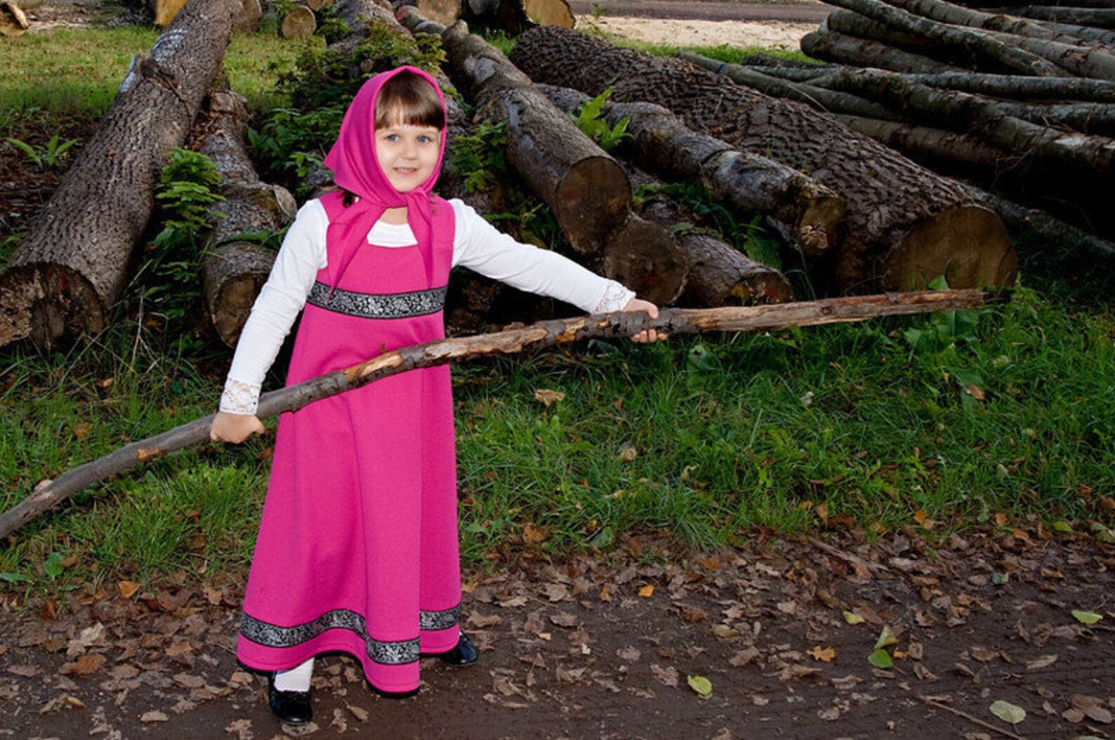 3 Pcs. Masha Costume Size 116 to 134, Masha and the BEAR, Russian ...