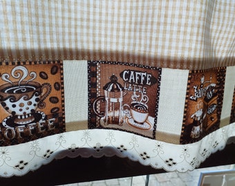Country house curtain COFFEE bistro curtain shabby style Vintage