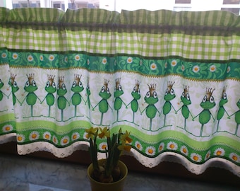 Country house curtain FROSCHKÖNIG, Easter ,Karo