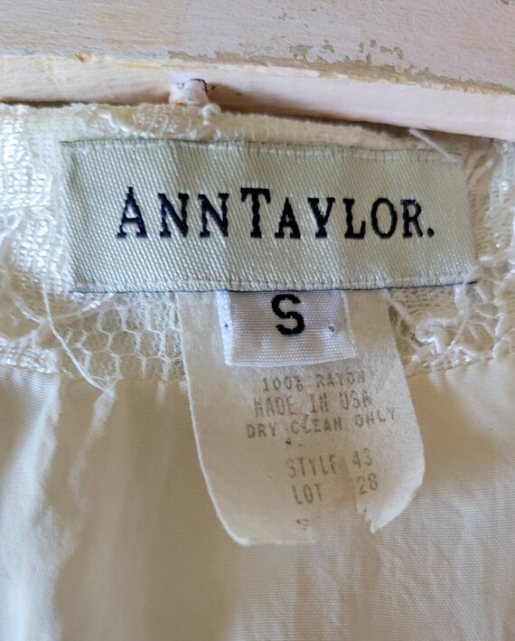 Vintage '80's Ann Taylor lace button-up vest; pra… - image 7