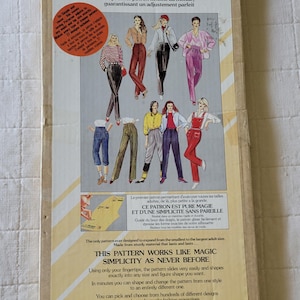 May include: A rectangular cardboard box for a Bonfit flexible pattern system. The front features the text 'BONFIT' and illustrations of various outfits on figures. It includes instructions and claims to fit waist sizes from 56 cm to 116 cm.