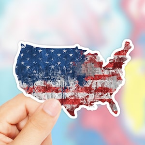 USA-Flagge-Aufkleber - USA Aufkleber - lustige Aufkleber - USA Karte Aufkleber - Laptop-Aufkleber - lustige Aufkleber - beliebte Aufkleber - Amerika Aufkleber