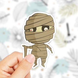 Halloween Sticker - Mummy Stickers - Halloween Decals - Laptop Stickers - Funny Stickers - Popular Sticker - Spooky Sticker - Halloween