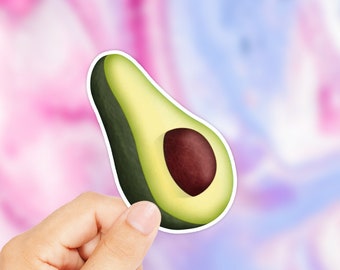 Avocado Sticker - Cute Avocado Sticker - Laptop Decal - Vegan Sticker - Laptop Sticker - Avocado Gift - Avocado Decal - Popular Sticker