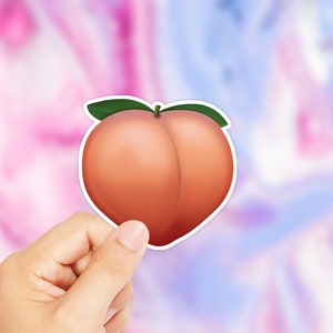Just Peachy Sticker - Peach Sticker - Best Friend Gift - Cute Stickers - Laptop Decals - iPhone Decal - Macbook Decal - Stickers Macbook Pro