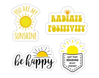 Radiate Positivity Sticker Pack - Positivity Sticker - Happy Stickers- Radiate Positivity Decal - Laptop Sticker - Be Happy Sticker - Tumblr