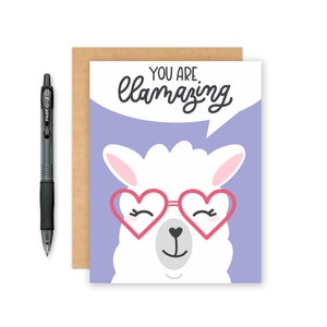 Sei Llamazing Card - divertenti auguri carta - popolare carta - carta - biglietto di ringraziamento - apprezzamento Card - carta di Llama - amore regalo di compleanno