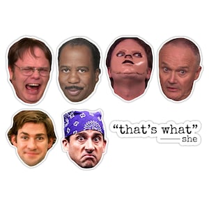 The Office Sticker Pack - The Office - Funny Stickers - Prison Mike - Valentines Gifts - Dwight Schrute - Creed - TV Show Stickers - 25% OFF