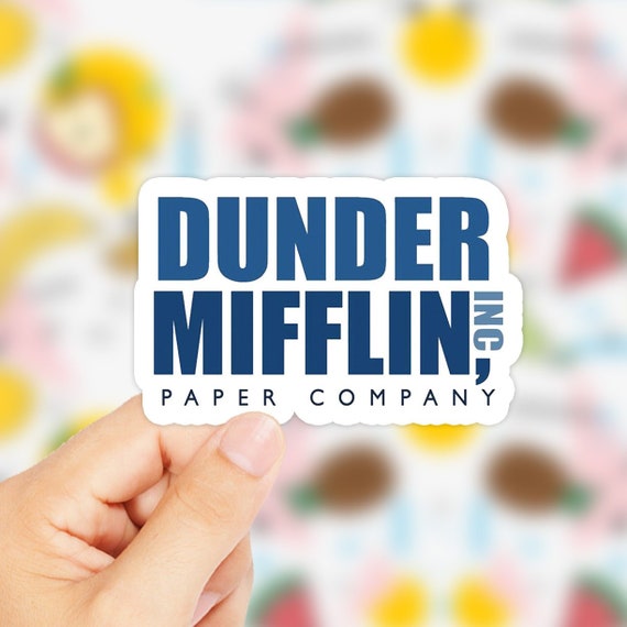 Dunder Mifflin Paper Company Blue Vinyl Sticker - Official The