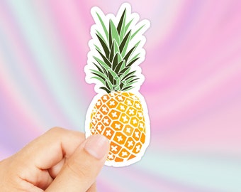 Pineapple Sticker - Pineapple Hawaii Stickers - Fruit Stickers - Pineapple Decal - Laptop Sticker - Funny Decal - Cute Pineapple Sticker