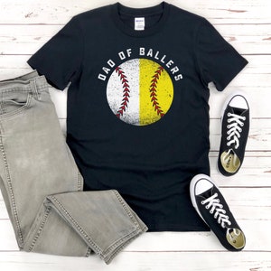 Baseball Dad T Shirt | Dad of Ballers | Funny Fathers Day Baseball Gift | Son / Daughter Baseball Players