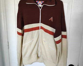7【80s used 貴重】フィラ ボルグ ライダース ジャケット/B.borg Vintage 1980s Fila BJ Bjorn Borg Track Jacket - 80s Fila Zip