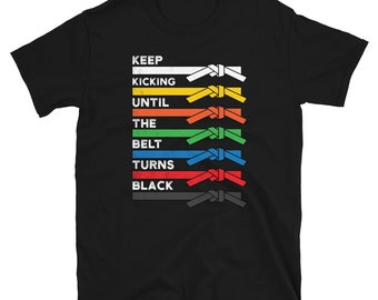 Cool American Flag Proud Taekwondo Martial Arts Gift Patriotic Martial Art Black Belt Fighter Apparels Unisex T-Shirt