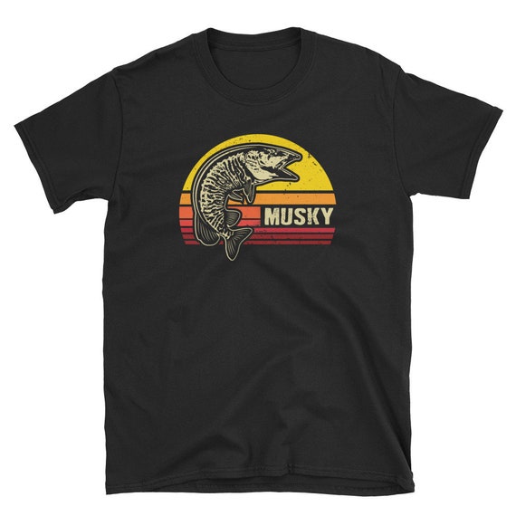 Vintage Inspired Musky Fishing T-Shirt For Musky Fisherman Vintage Inspired Musky Fishing T-Shirt For Musky Fisherman