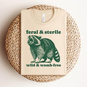 Feral and Sterile Raccoon Shirt, Funny Hysterectomy Shirts for Women, Hysterectomy Recovery Tshirt, Hysterectomy Surgery Shirt, Raccoon Tee