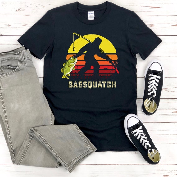 sasquatch fishing shirt