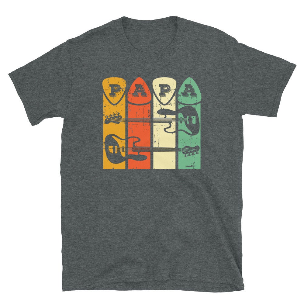 T-Shirt Basse Guitare Rétro - Idéal Musicien Bassiste Guitariste Basse