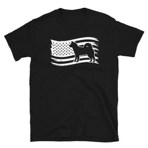 Vintage Akita Dog T Shirt | American Flag Patriotic Pet Owner Gift, Akitas, Japanese Inu