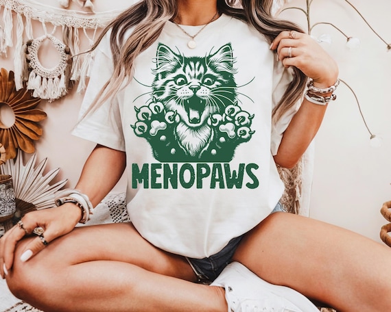 Funny Menopause Shirt, Screaming Cat Menopause T-Shirt For Women, Menopausal Gifts For Her, Kitty Graphic Tee, Perimenopause Tshirt Humor