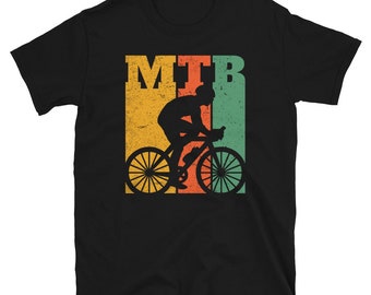 MTB Shirt - Mountain Bike Shirt - Mountain Biking Shirt - Vintage / Retro Style - Mountain Biker Gift - Cool Bike Lover Gift
