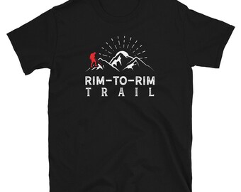 Retro Style Grand Canyon Hiking Shirt, Rim-to-Rim Trail Shirt, Rim to Rim Shirt, Grand Canyon Hiking Trail T Shirt, Grand Canyon Hiker Gift