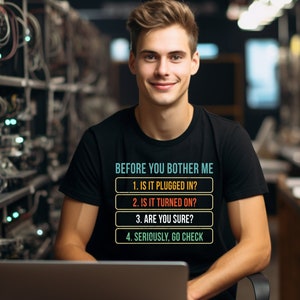 Funny Technology Supervisor Support Techie Gift Shirt | Tech | Technical Support,  IT Technician, Helpdesk, Computer Sys Admin Humor
