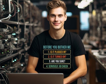 Funny Technology Supervisor Support Techie Gift Shirt | Tech | Technical Support,  IT Technician, Helpdesk, Computer Sys Admin Humor