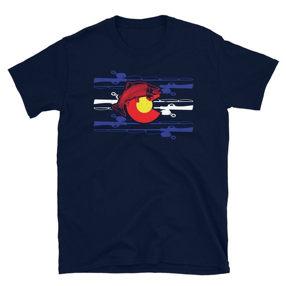Colorado Flag Fly Fishing Shirt Angler Trout Fisherman Gift Colorado Flag Fly Fishing Shirt Angler Trout Fisherman Gift