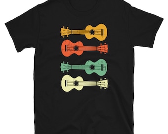 Retro Ukulele Shirt - Hawaiian Guitarist Tshirt - Uke Player Gift - Uke Shirt - Ukulele T Shirt - Ukulele T-Shirt - Ukulele Guitarist