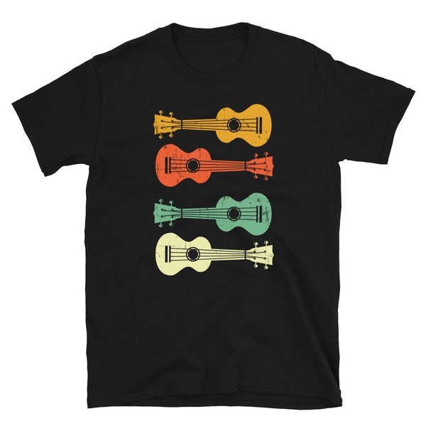 Chemise Retro Ukulele - T-shirt Guitariste Hawaïen - Cadeau Joueur Uke - Uke Shirt - T-shirt Ukulélé - T-Shirt Ukulélé - Guitariste Ukulélé