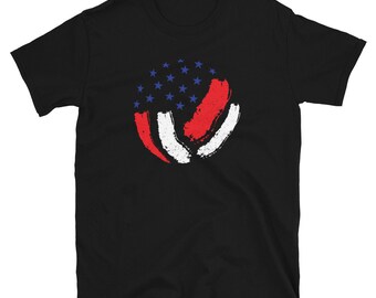 Cute Volleyball Shirt - American Flag Shirt - Patriotic Shirt - Volleyball Coach Gift - Team - Varsity - Sports - Volleyball Lover Shirt
