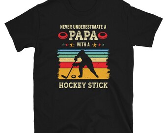 Papa Hockey Shirt, Field Hockey Player, Ice Hockey Player, Dad Hockey Shirt, Hockey Coach Shirt, Hockey Team, Papa Hockey Fan Gift, Unique