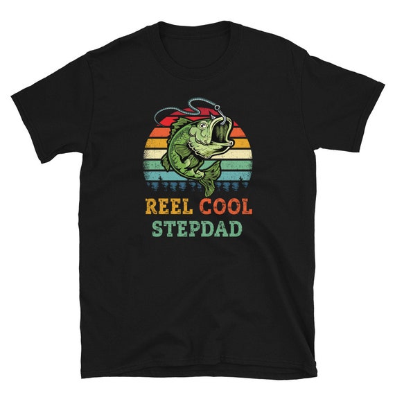 Reel Cool Stepdad Bass Fishing Shirt Bass Fish Shirt Father's Day