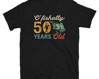 Officially 50 Shirt - Fishing 50th Birthday Shirt Men - Fishing 50 Year Old Shirt - 50 Year Old Birthday Gift - Turning 50 Fisherman Gift