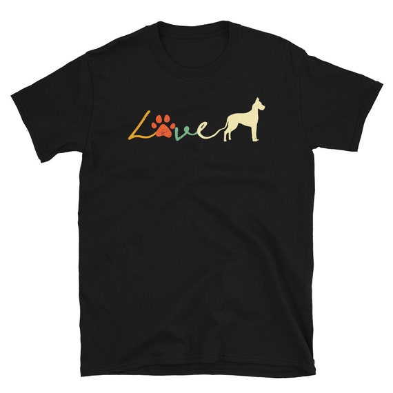 Love Great Dane Shirt - Retro Dog Shirts - Vintage Dog Shirts - Great Dane Gifts - Gift for Her - Pet Owner Gift - Great Dane Mom Tshirt