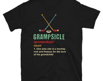 Grandpa Hockey Shirt, Ice Hockey Tshirt, Hockey Lover Gift, Grandfather Hockey Shirt, Granddad Hockey Gift, Funny Hockey Shirts, Grandson