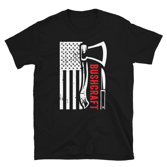 American Flag Bushcraft Axe Shirt Survivalist Shirts | Etsy