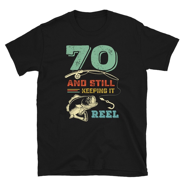 Funny Fishing 70th Birthday Gift Fisherman Shirt 70 Year Old