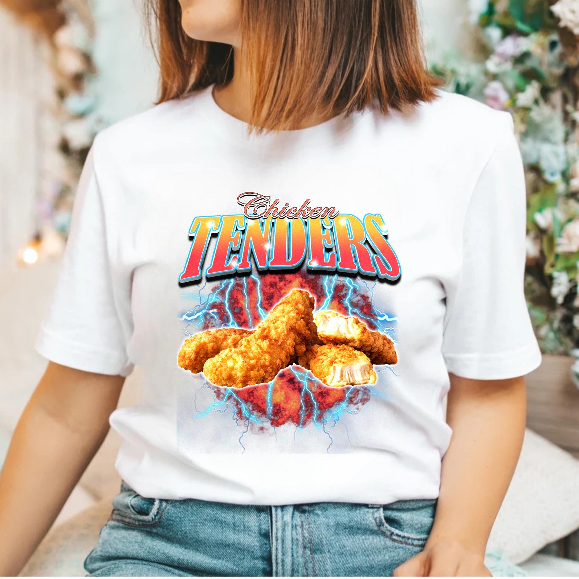 Heavy Metal Chicken Tenders Graphic Tee Shirt - Short Sleeve 