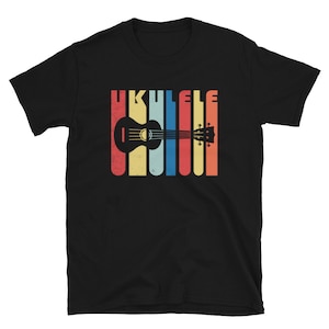 Retro Style Ukulele T Shirt, Cool Uke Player Gift, Hawaii Guitarist Gift Idea, Hawaiian Musician Gift, Uke Shirt, Ukulele Player, Music