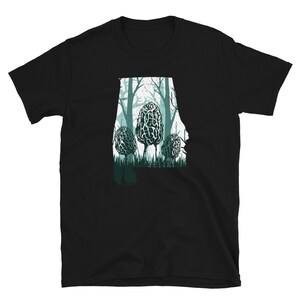 Alabama Morel Hunter Shirt Morel Mushroom Hunter Shirt Alabama Morel Map Gift Morel Mushroom Hunting Shirt Mycologist Gift Mycology Shirt