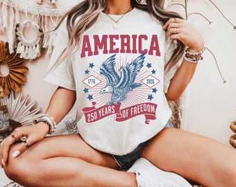 Koszulki z okazji 250. rocznicy powstania Ameryki, Koszulka z patriotycznym orłem bielikiem, Koszulka z okazji 250. rocznicy powstania USA, 250. urodziny Ameryki, 250 lat wolności