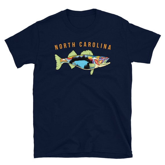 North Carolina Fishing Shirt, Walleye Fisherman Shirt, Walleye