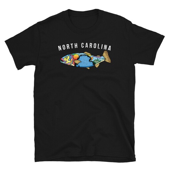 North Carolina Trout Fishing Shirt, North Carolina Trout Fish Shirt,  Fisherman T Shirt, Freshwater Fishermen Gifts, North Carolina Fisherman 
