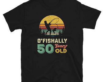 Officially 50 Shirt - Fishing 50th Birthday Shirt Men - Fishing 50 Year Old Shirt - 50 Year Old Birthday Gift - Turning 50 Fisherman Gift